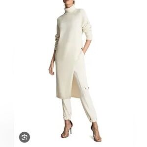 Reiss Elle Roll Neck Asymmetric Tunic Sweater